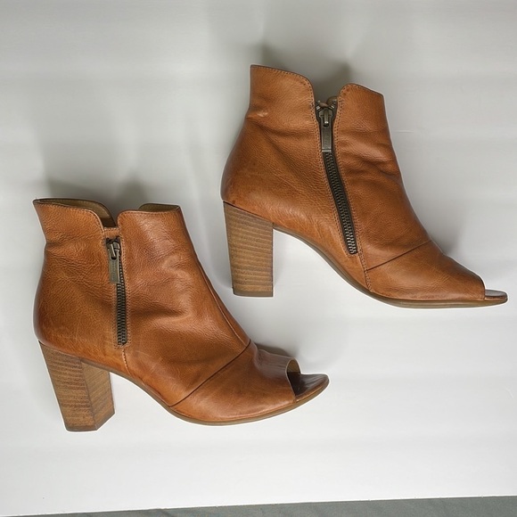 Paul Green camel brown double zip booties size US 9 - Picture 5 of 11